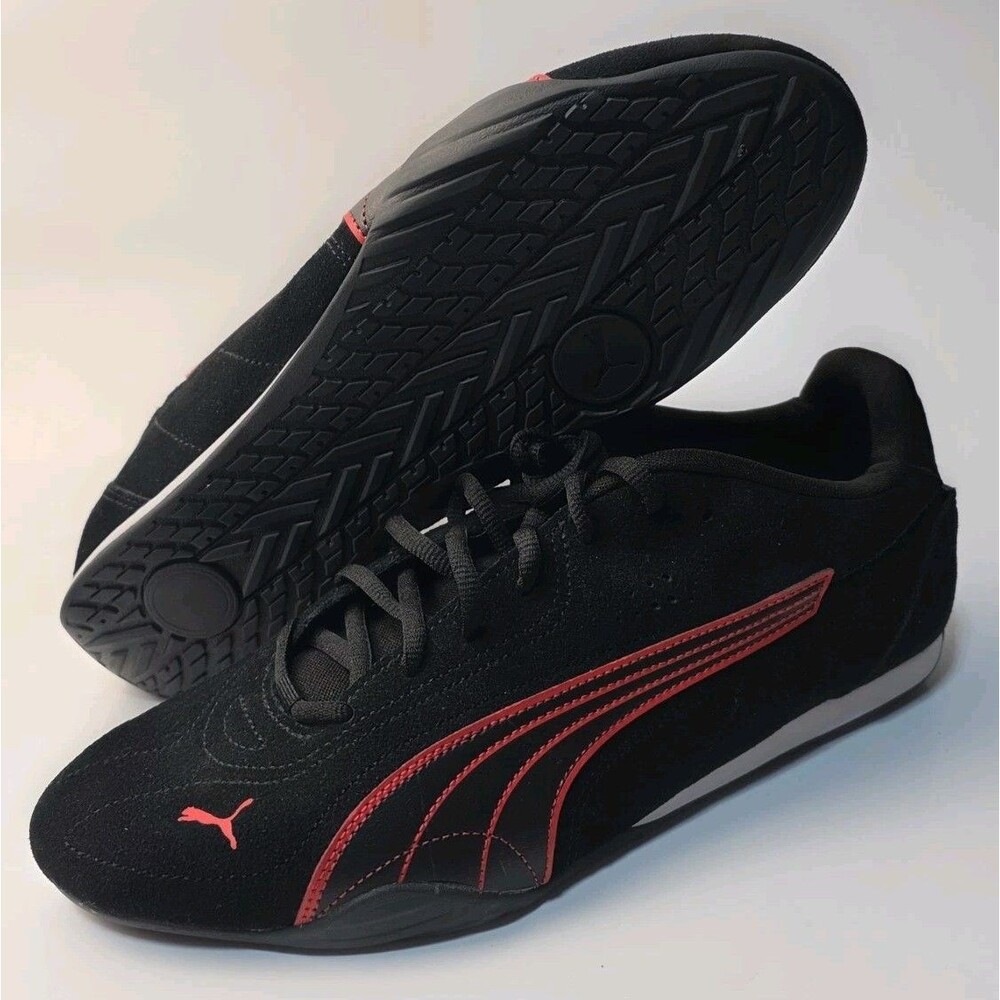 New Puma Speedcat LS Suede Motorsport Shoes Black Red 402681-01 Men's Size 12